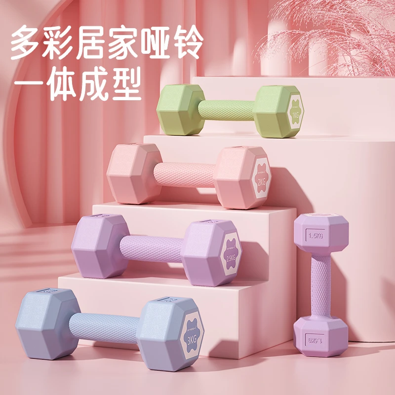 哑铃女士健身器材家用杠铃壶铃儿童青少年女小哑铃2KG一对