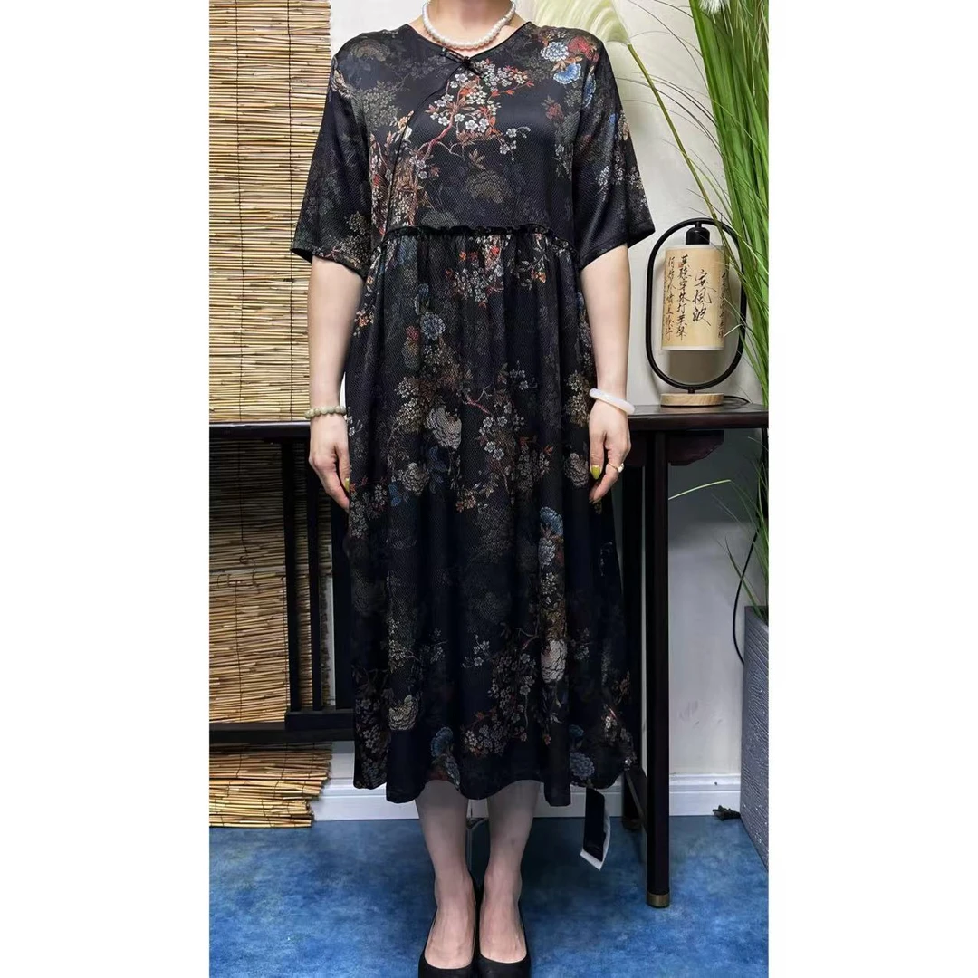 【回馈季】时尚设计师过膝连衣裙WC-W612气质款