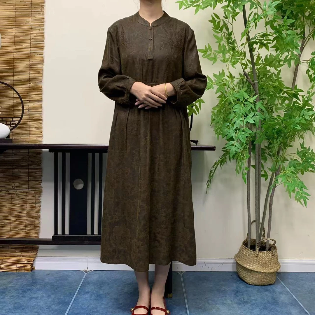 【回馈季】桑蚕丝时尚百搭连衣裙气质款洋气大方LBF-105981