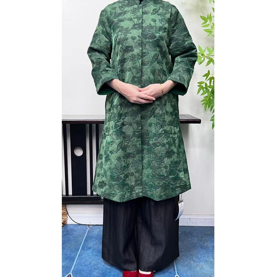 【佳鑫香云纱】香云纱专柜款时尚双面穿百搭风衣CHH-23108-1