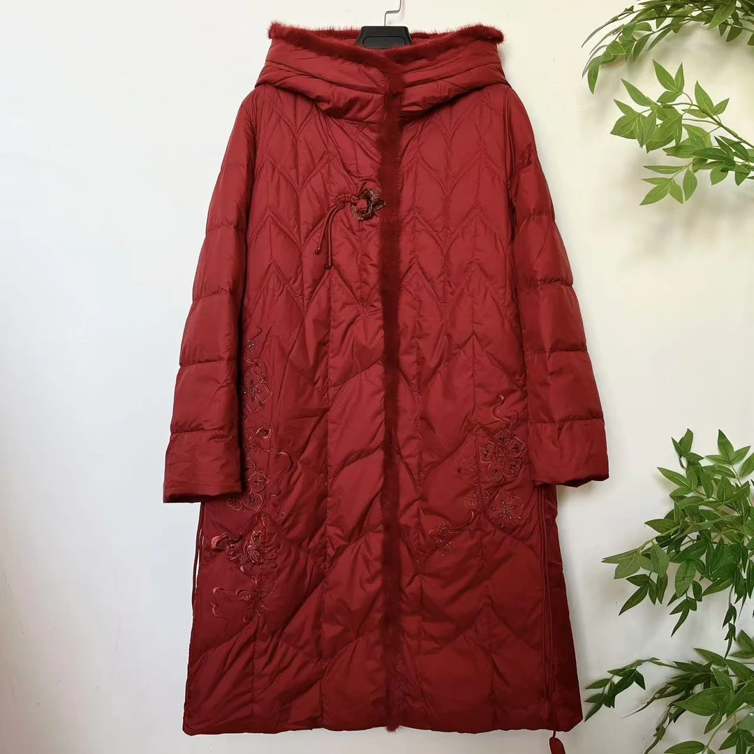 【佳鑫香云纱】时尚百搭中式新款鹅绒服YNYL-Y68627羽绒外套冬款