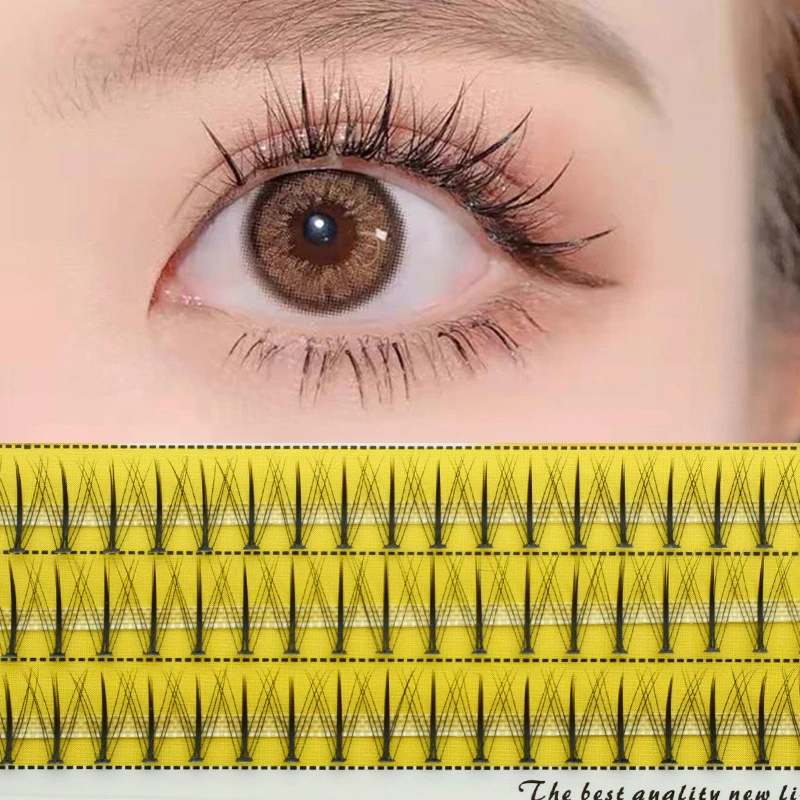 稻草人假睫毛芭比夹心仙女仙子朵毛自嫁接种植睫毛浓密单簇眼睫毛