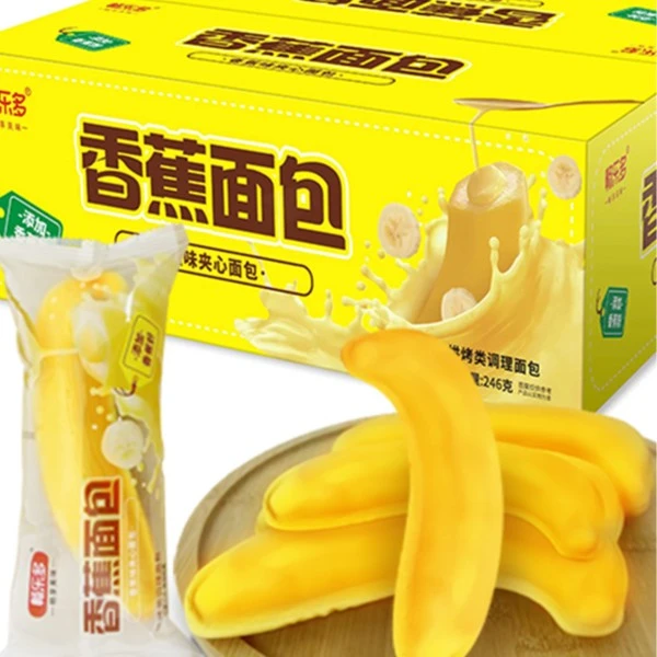 畅乐多香蕉面包软糯香甜早点糕点约50g一根夹心香蕉面包