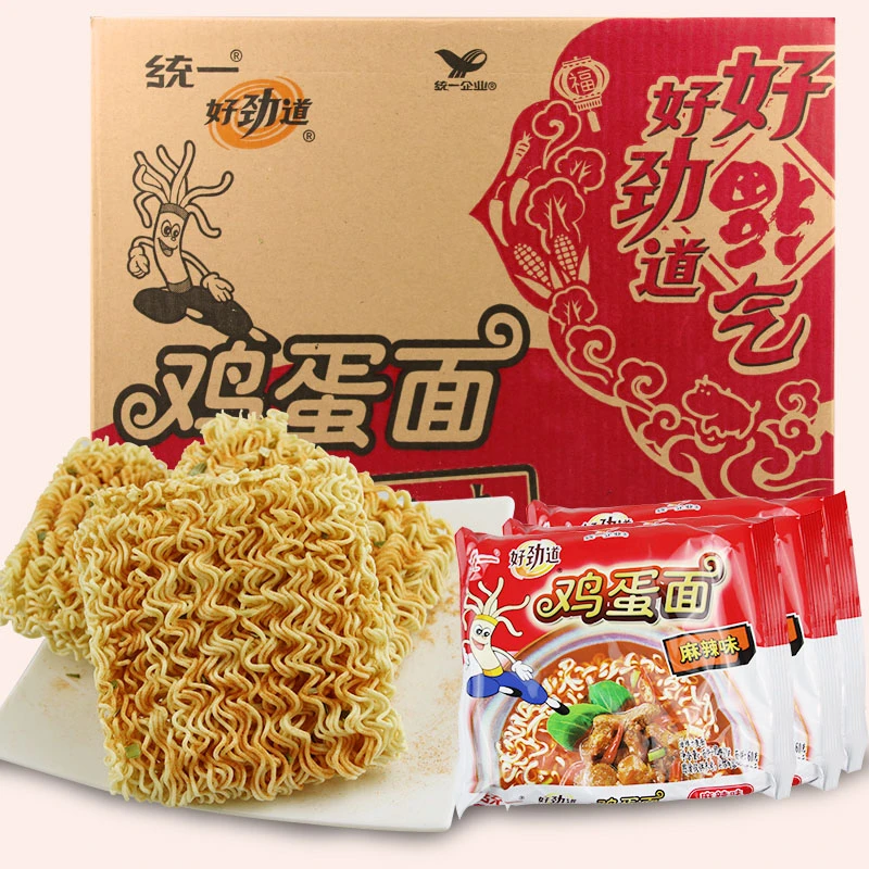 统一好劲道鸡蛋面方便面干脆面麻辣味泡面经典