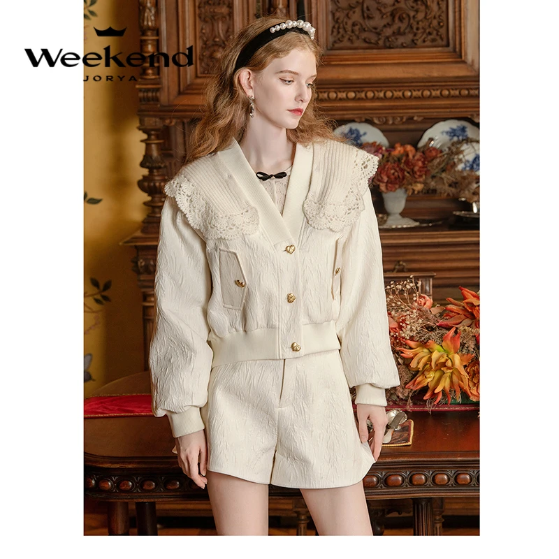 卓雅周末C位千金套装|秋季设计感法式轻奢甜美气质短外套EJWDCR76