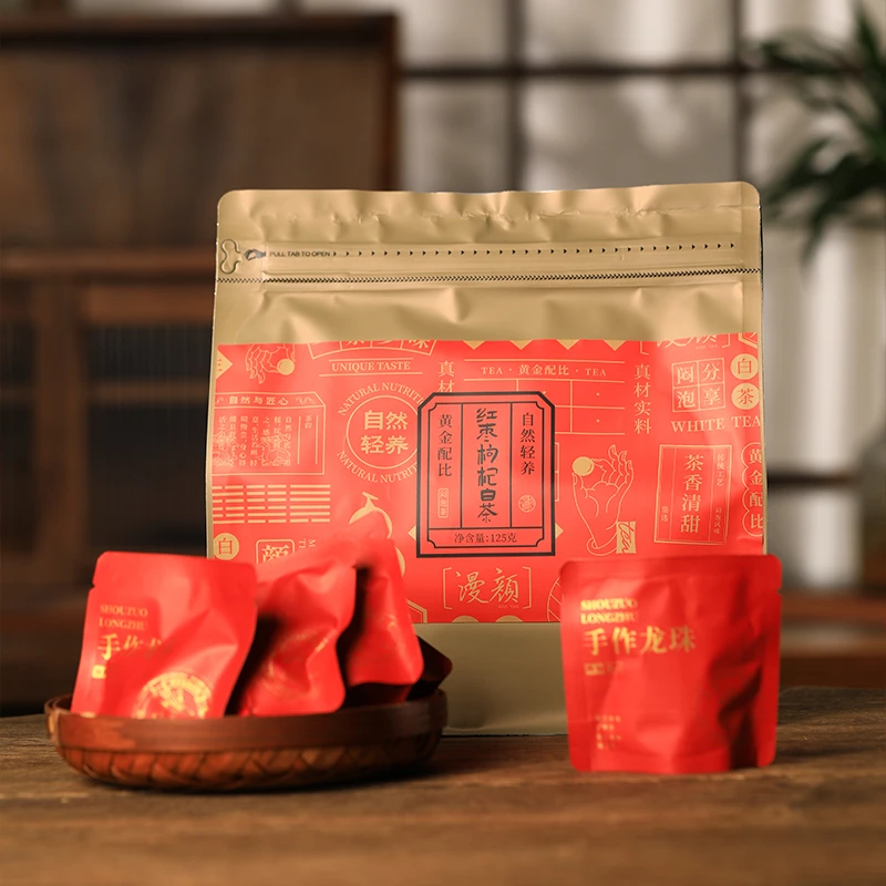 红枣枸杞白茶125g茶香清甜真材黄金配比手作龙珠自然轻养养生茶