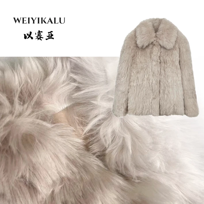 以赛亚 晨雾漫漫 24年DPZ冬季皮草方领暗扣托斯卡纳皮毛一体23206