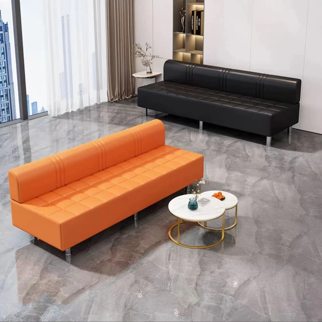 网红美发店等候椅发廊理发店等候区客人休息沙发长条等待排椅椅子