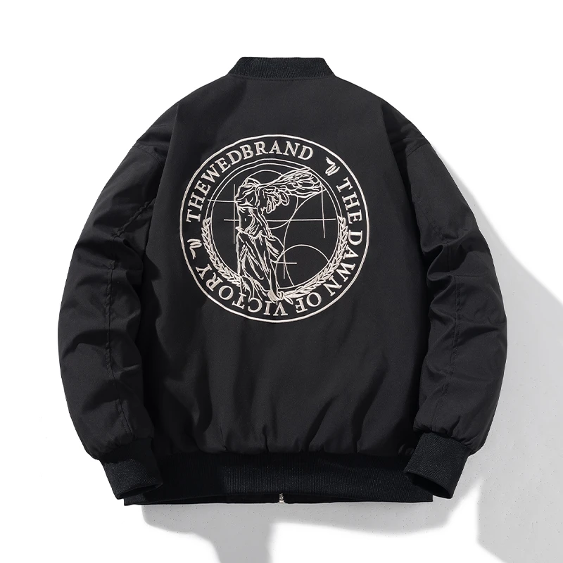 春季新款飞行夹克潮牌情侣加厚棒球服男女秋冬棉服美式复古外套