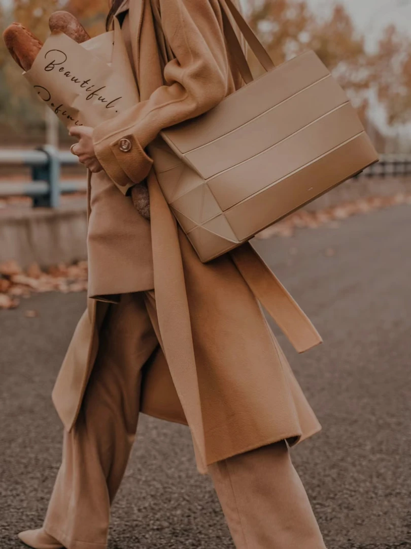 xiangnairiji/香奈日记鹿可可~韩版轻奢原创设计师双面骆驼绒大衣