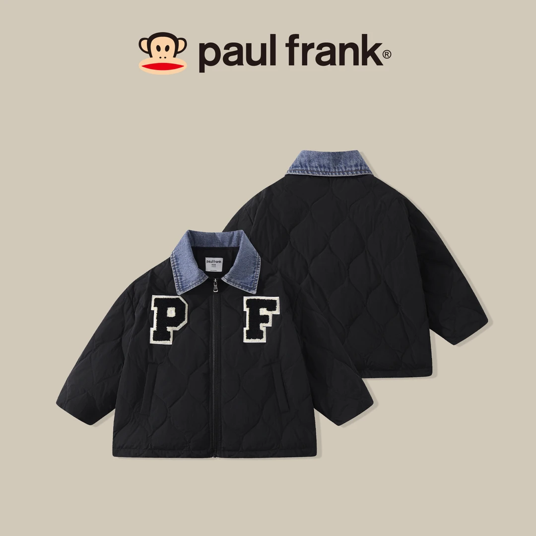 paul frank/大嘴猴2023冬季轻薄羽绒服儿童百搭休闲衬衫外套CC050