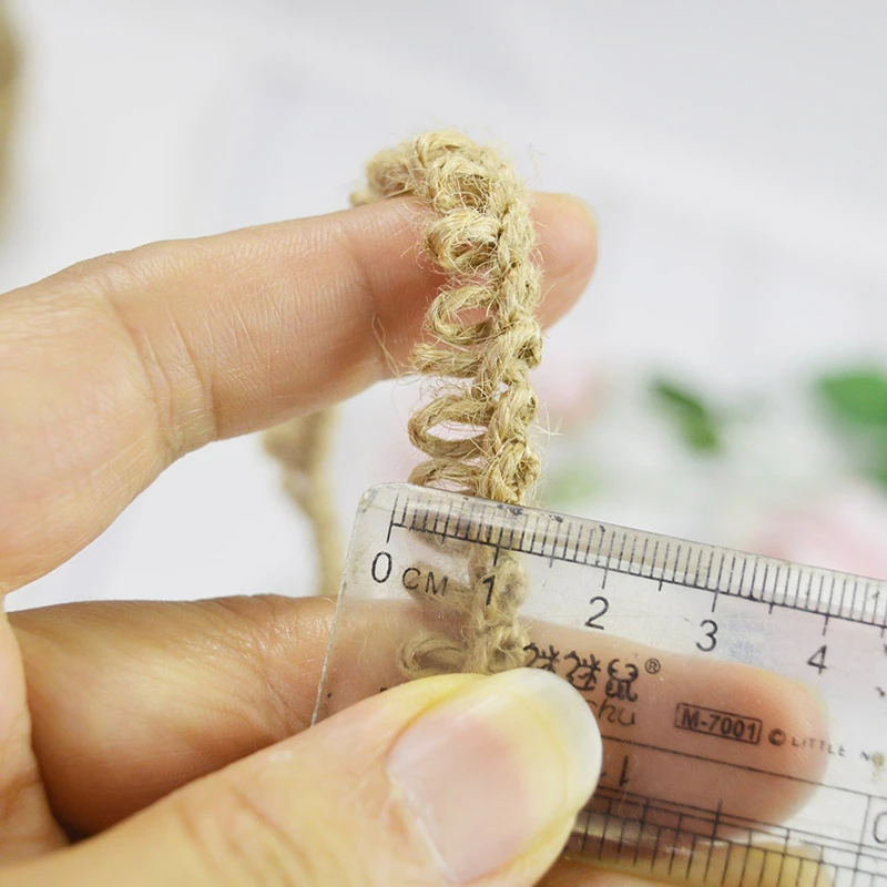 巧鱼10mm手工diy花蕊材料黄麻绳花边装饰篮筐包边辅料绳子麻织带