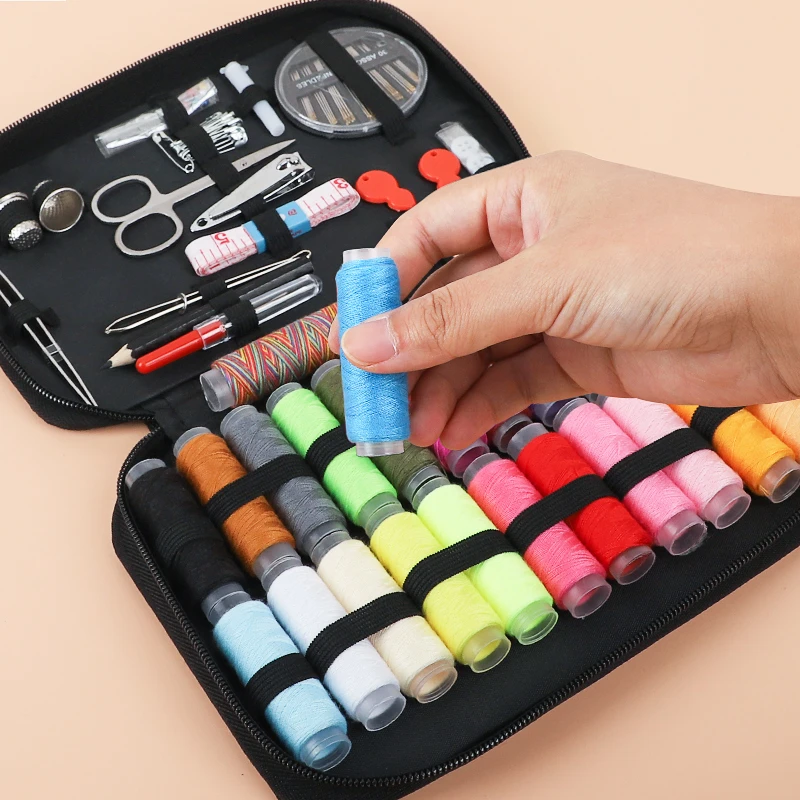 针线盒家用针线包套装缝补衣服线盒高档多功能便携多色缝纫工具包