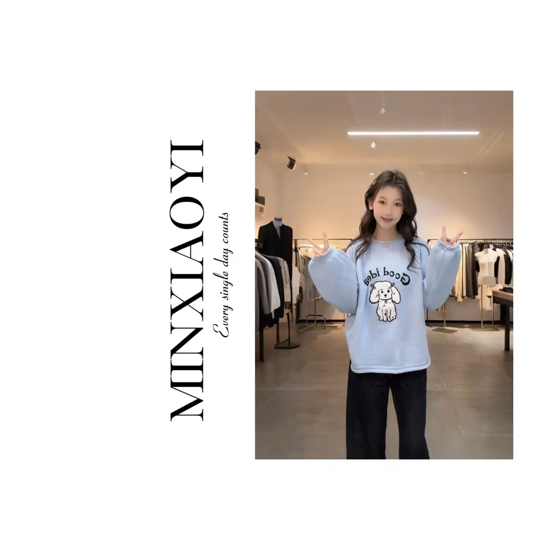 【闵笑一】小白#K994秋季针织毛衣高档时尚女装新款