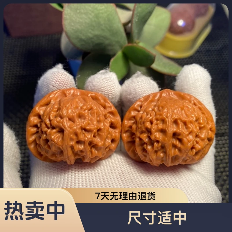精品桃核狮子头文玩核桃宫灯桃核狮子头手把件42四座楼尺寸