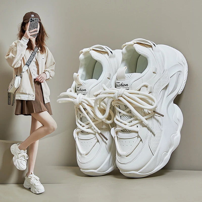 【祥云国潮】老爹鞋女超火新款透气厚底老爹鞋女鞋【达】