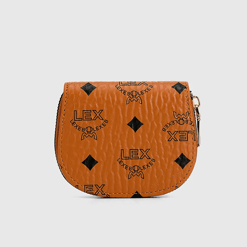 半圆印花卡包百搭高级感简约手拿多功能零钱包