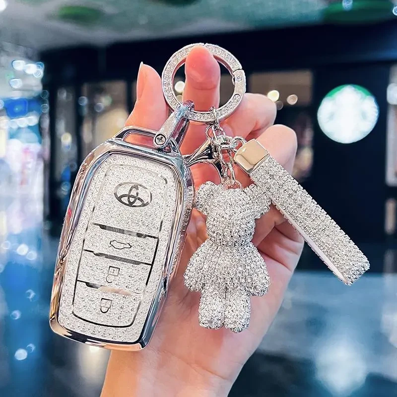 丰田钥匙套25款卡罗拉锐放汉兰达锋兰达威飒亚洲狮锐志钻纹保护套