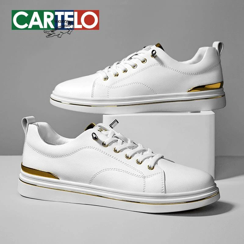 卡帝乐鳄鱼小白鞋男百搭潮流2024新款秋款板鞋真皮男士休闲运动鞋
