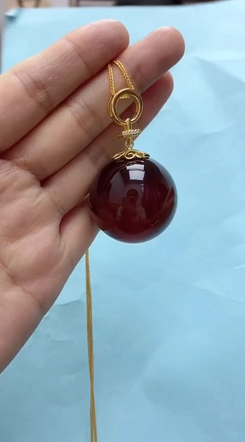 【闪购商品】琥珀裸石银S925镶嵌琥珀吊坠