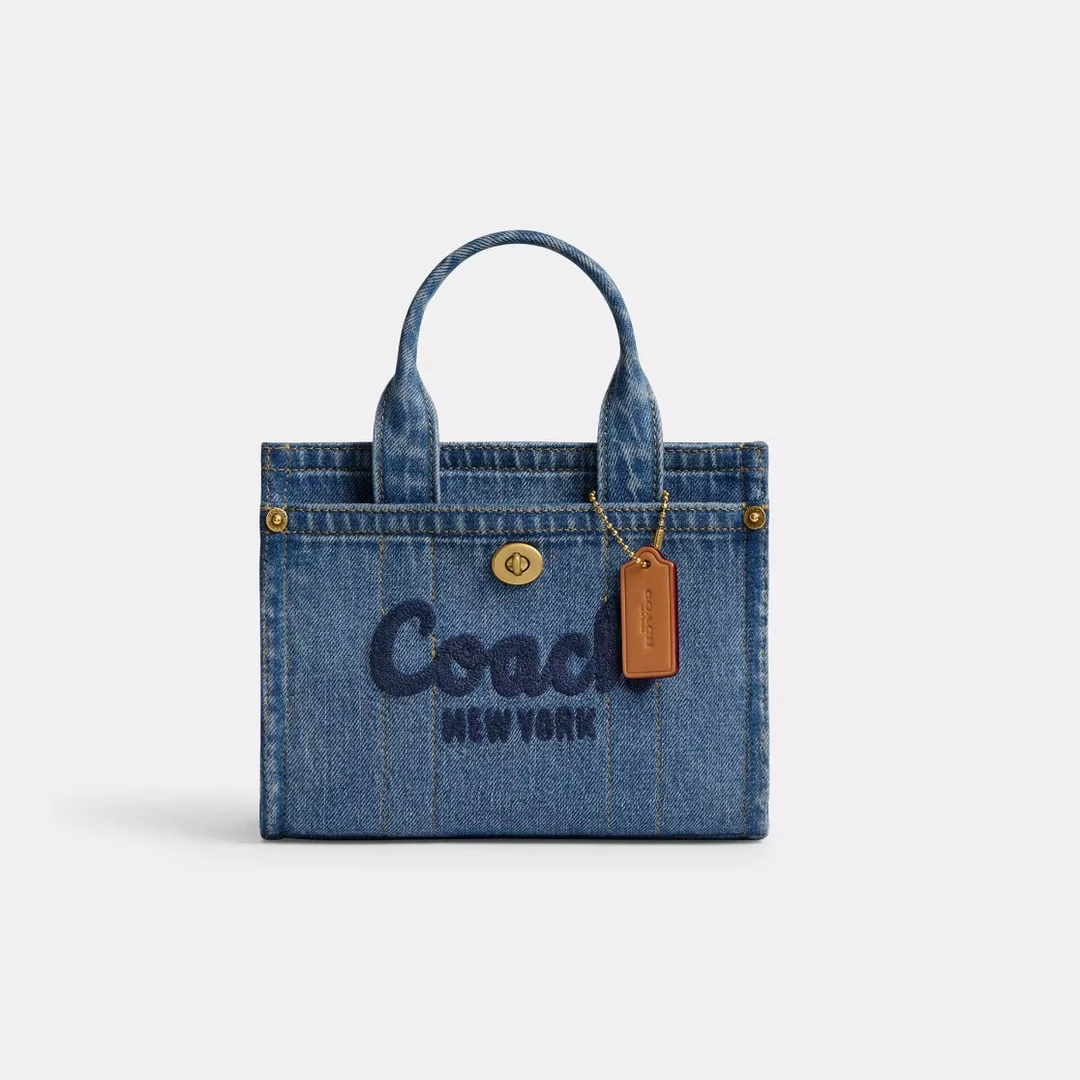 COACH/蔻驰CargoTote20托特包女士轻奢时尚蓝色出门洋气斜挎包