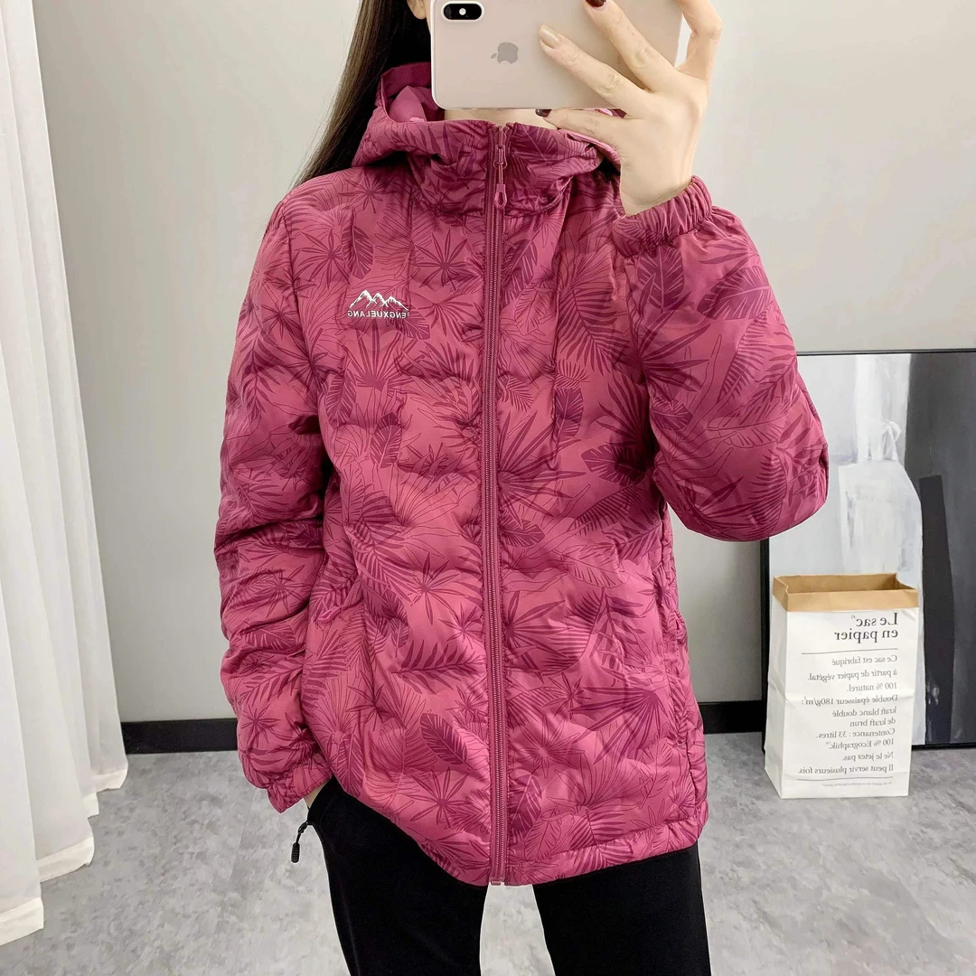 6656冬季新款双面穿休闲羽绒服外套户外运动连帽防风保暖防风衣服