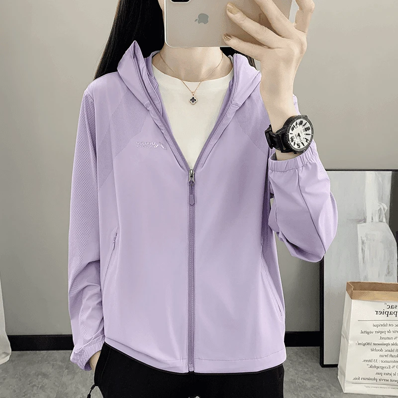 大帽檐防晒衣女UPF50+夏季透气宽松外套运动服休闲皮肤上衣防晒服