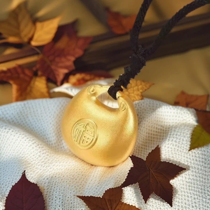 古法工艺小胖福吊坠福字ZL