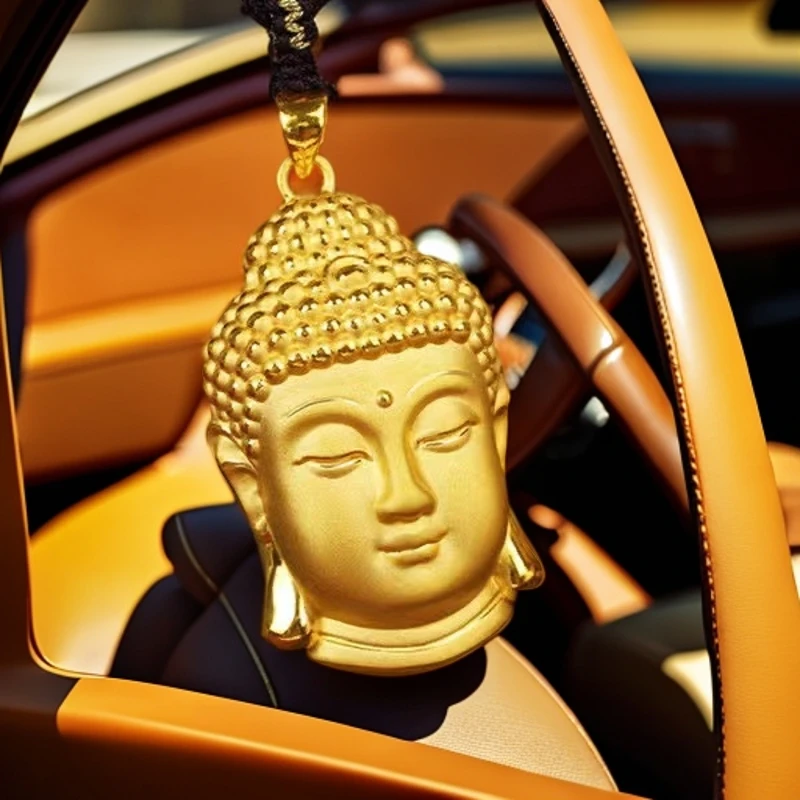 古法工艺佛头吊坠挂件时尚大气车载吊坠个人用品20