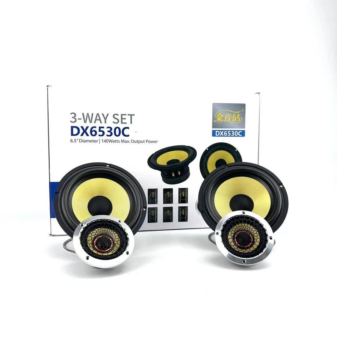 汽车音响改装汽车喇叭喇叭车载金音钻DX6530C三分频套装扬声器