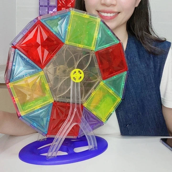 百变摩天轮7.5CM彩窗配套儿童益智早教玩具拼搭