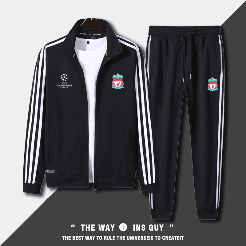 欧冠利物浦足球训练服长袖卫裤休闲运动服套装男立领开衫卫衣春秋