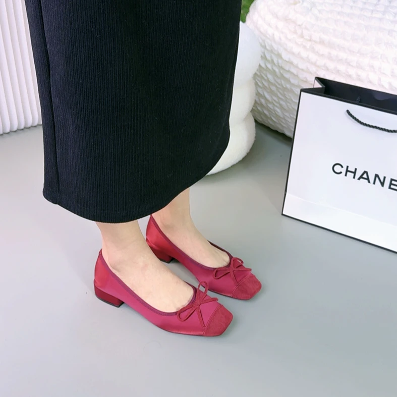 2025春季新款复古粗跟玛丽珍单鞋方头浅口软底百搭气质时尚单鞋