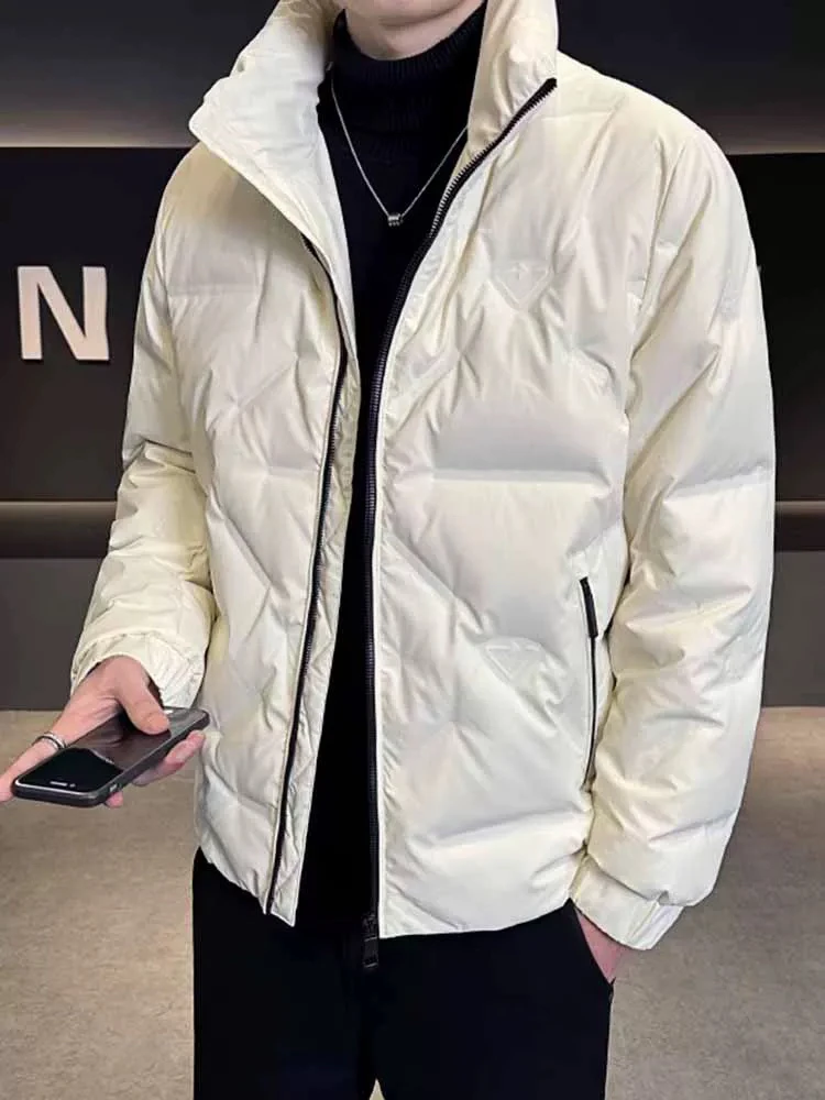 汤米立领羽绒服男冬季轻薄款保暖高端休闲男士鸭绒外套2024年新款