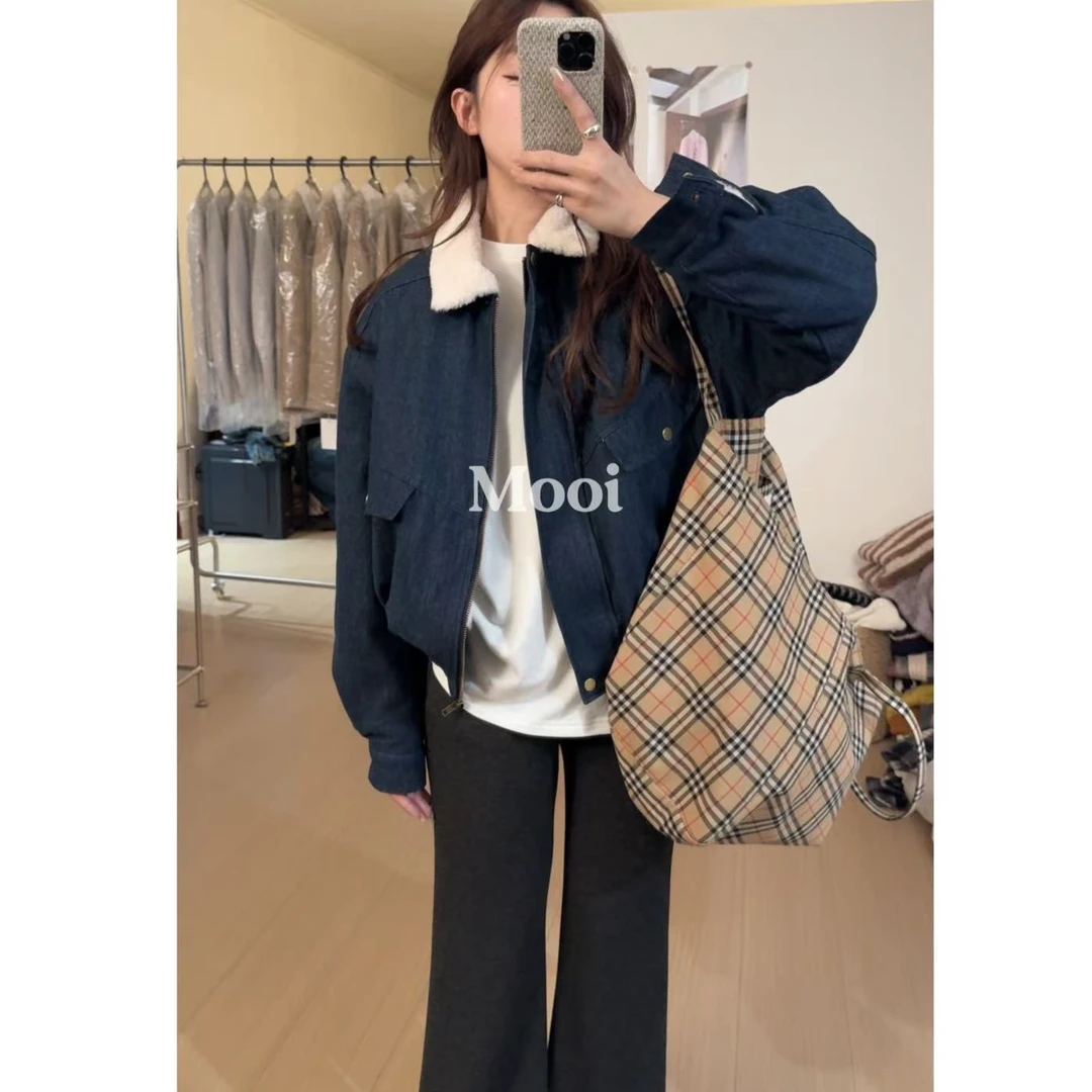 【mooi】'牛仔契约'秋冬新款韩版ins风小众设计感外套