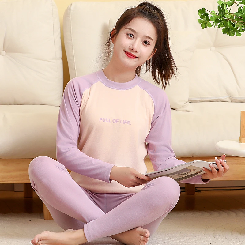 少女保暖内衣女生秋衣秋裤套装12初中13高中15岁学生秋冬线衣线裤