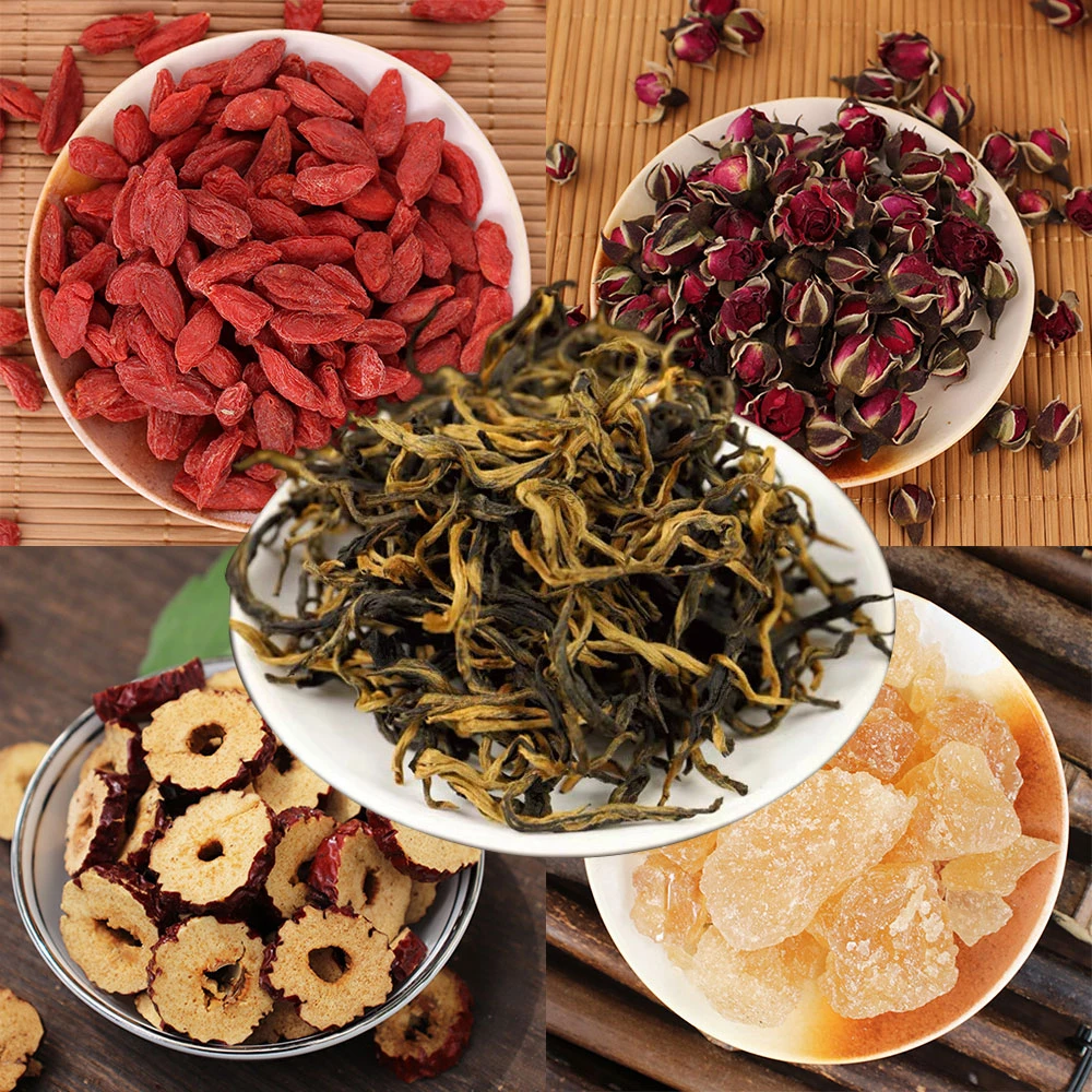 云南特产烤奶组合花草茶红枸杞/红枣圈/黄冰糖/昌宁红茶/金边玫瑰