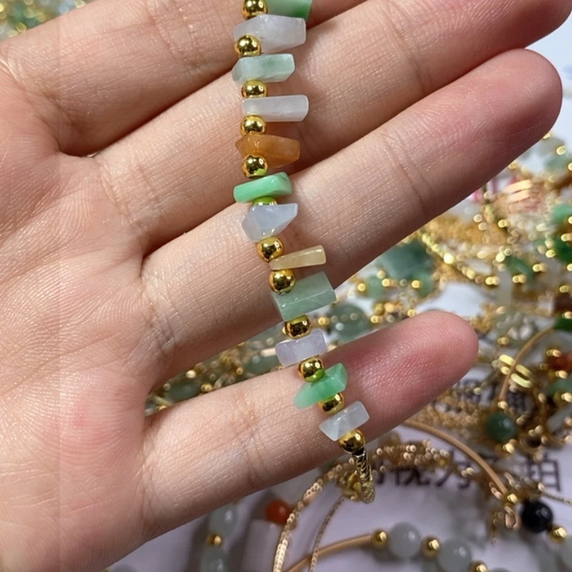 【闪购商品】翡翠手链14K金镶嵌王**1