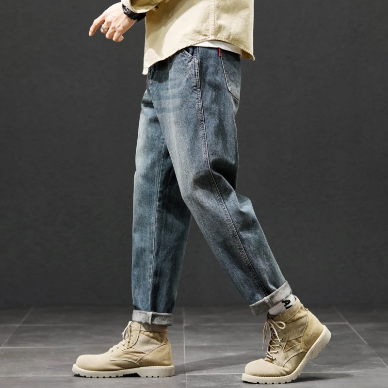 【小扬直播推荐】百搭牛仔裤男士潮牌春秋季2023新款宽松直筒哈伦ED