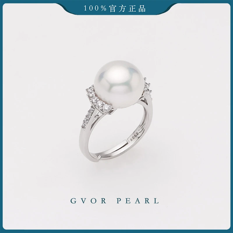 【宠粉优选丨睫毛款】 11-12MM  S925银淡水有核白珍珠戒指C1228