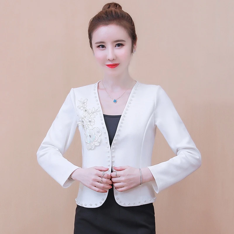 短款小香风外套女洋气配旗袍裙子的披肩开衫潮秋冬女士小西装外搭