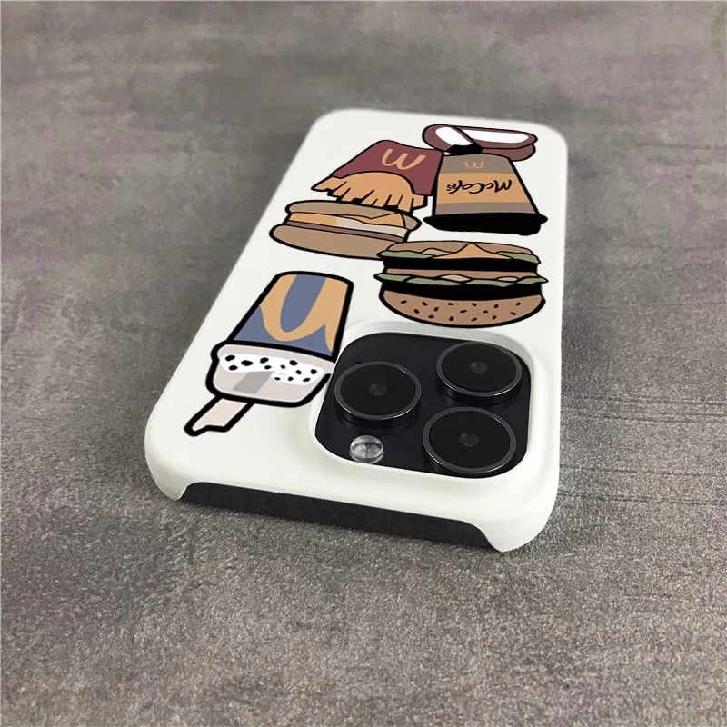 ins新款M记汉堡适用于苹果15promax手机壳iphone14/13/12pro小众