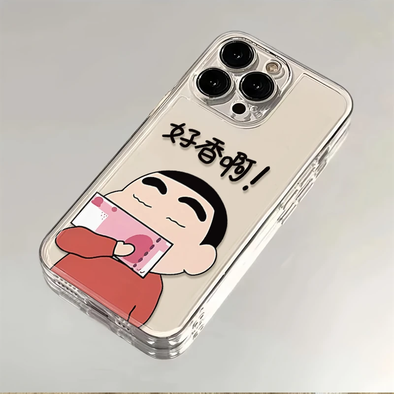 闻钱小新适用iPhone15苹果14/13promax手机壳11/12软壳xs太空壳xr
