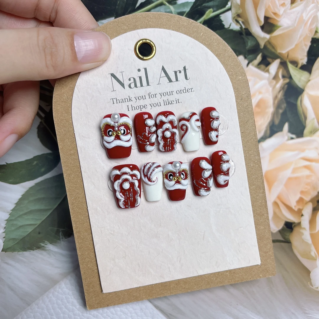 醒狮 手绘款亿加高端手工轻奢穿戴甲