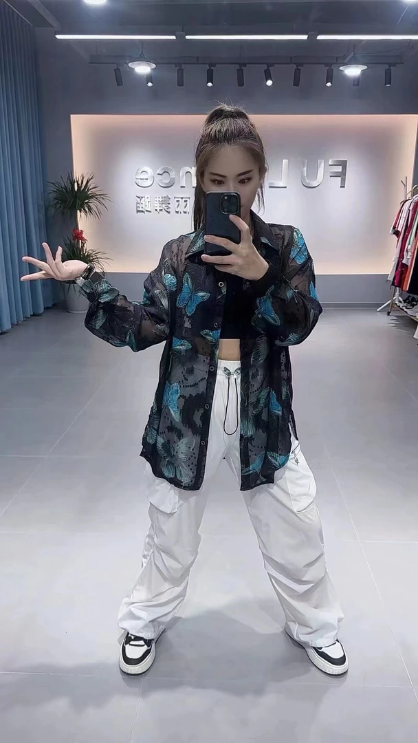 夏款花衬衫洋气宽松