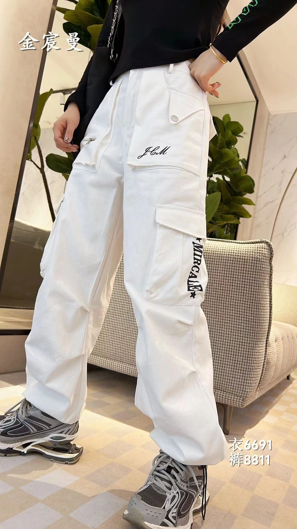 男女同款高级精细水洗棉裤子