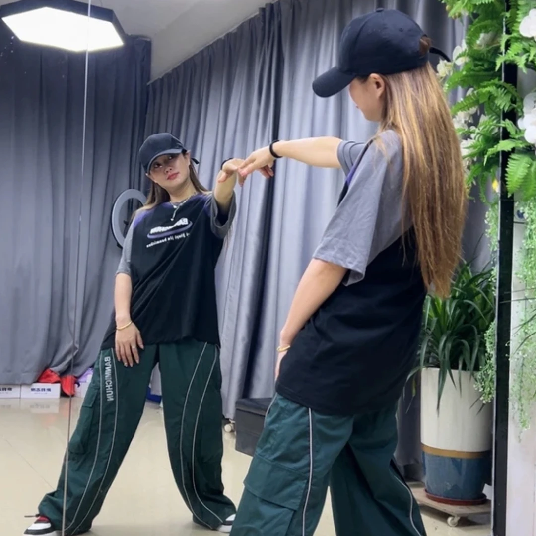 0096新款拼接短袖T恤