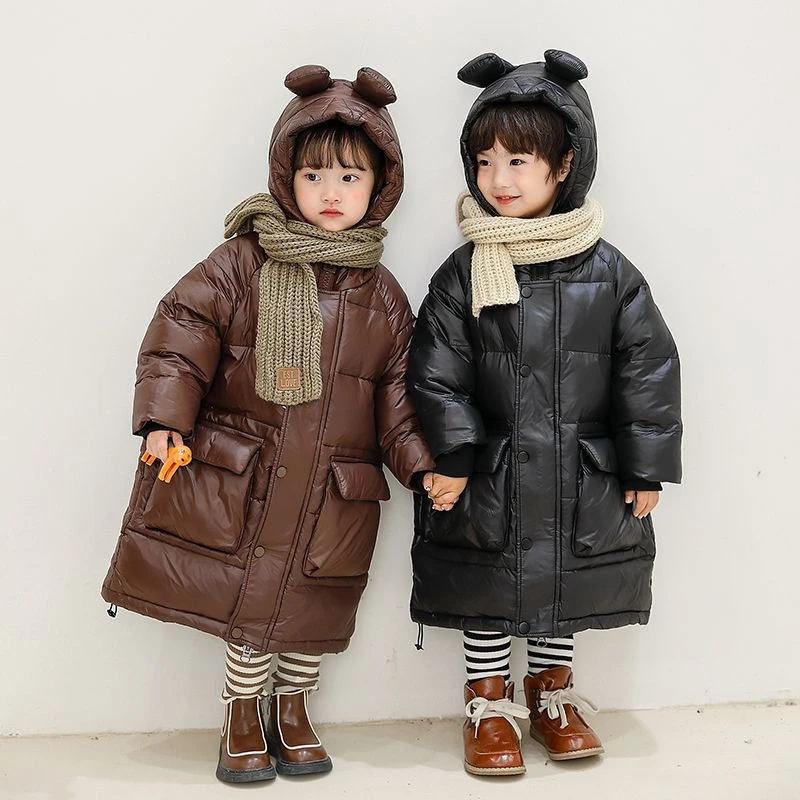 波司澄儿童羽绒服中小童2023新款中长款男女童长款儿童羽绒服洋气