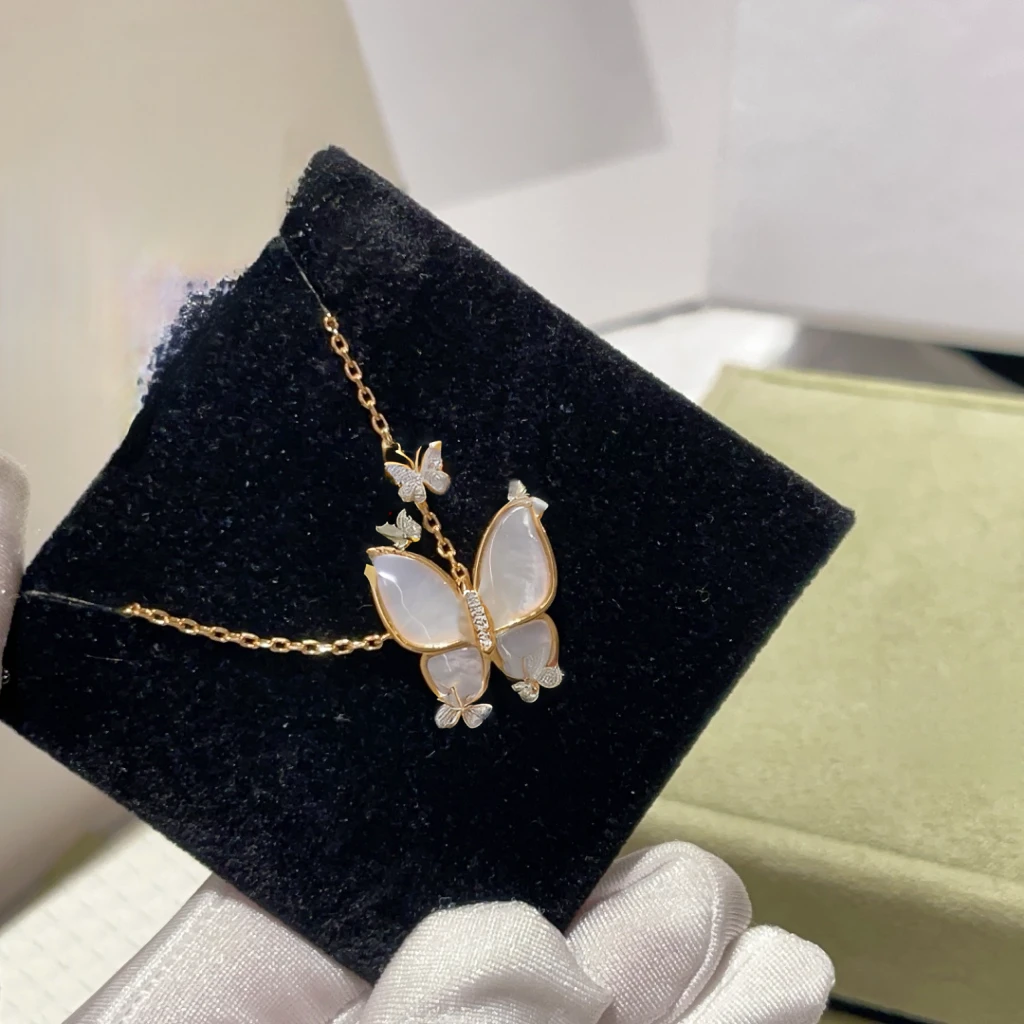 ESVBV 坠链均925银 【蝴蝶时尚】轻奢气质饰品套装 V14V59V81V65