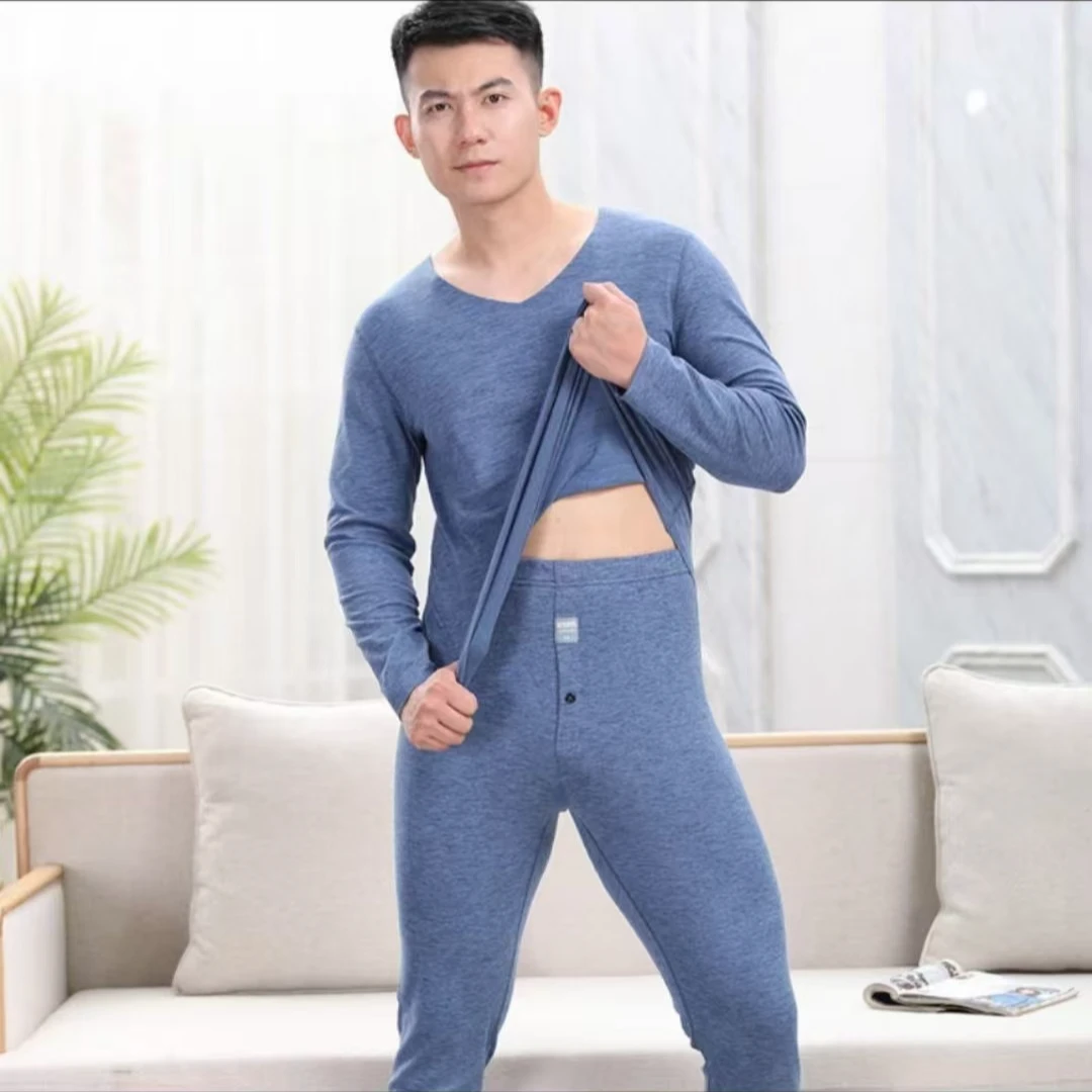 (高货清仓)男士德绒保暖套装6138